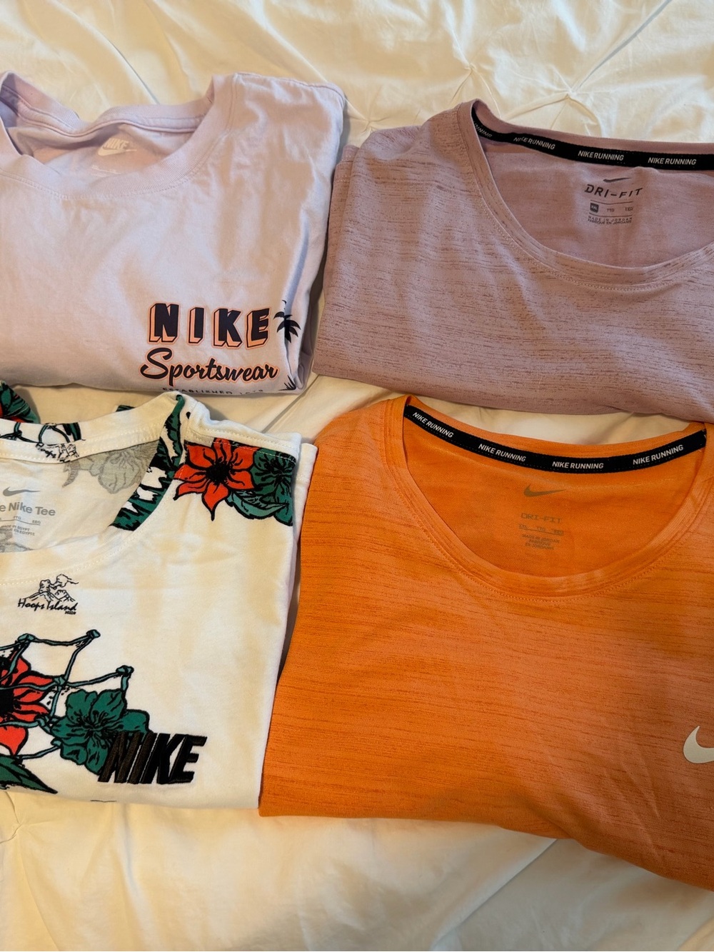 Nike Short Sleeve Tee Bundle - Orange, White, Lavender